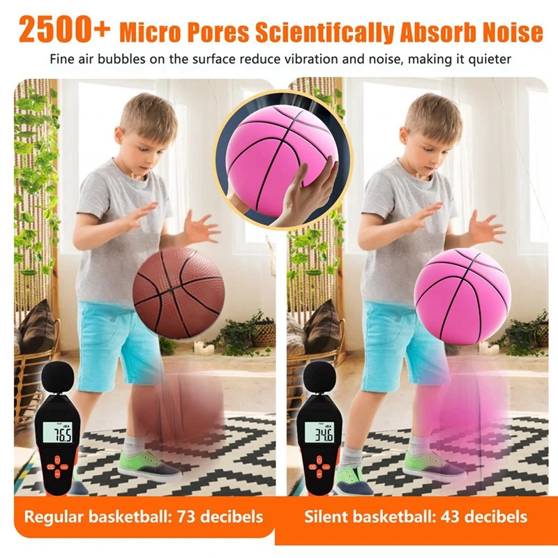 Penový basketbal, vnútorná vysoká hustota výcvik basketbalu 3D textúra pokojná odraz