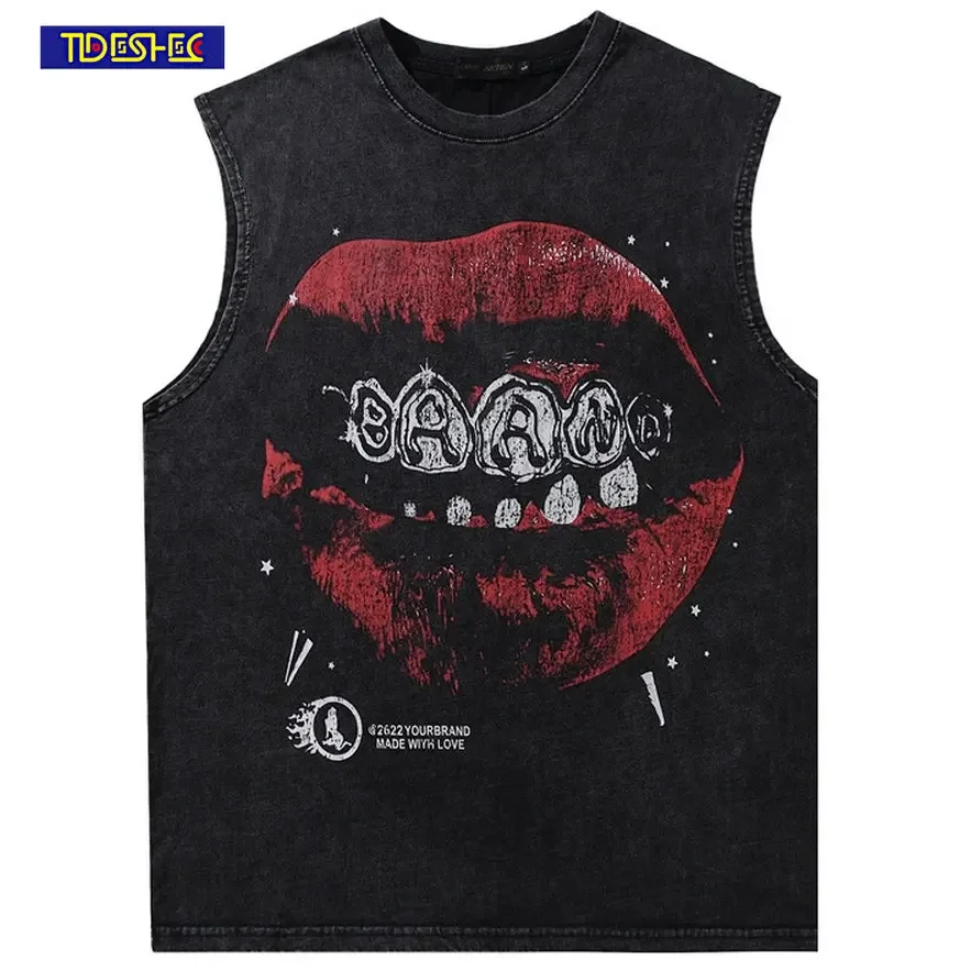 PEP TLAČ PEZY TITRE TRIPLE VINTAGE LOATION TANK TOP TOP NEVYHĽADÁVATEĽA NESPRÁVNE BATNÉ TRSKÉ TSH RIP Hip Hop Hop Streetwear Streetwear Tops Tops Vest