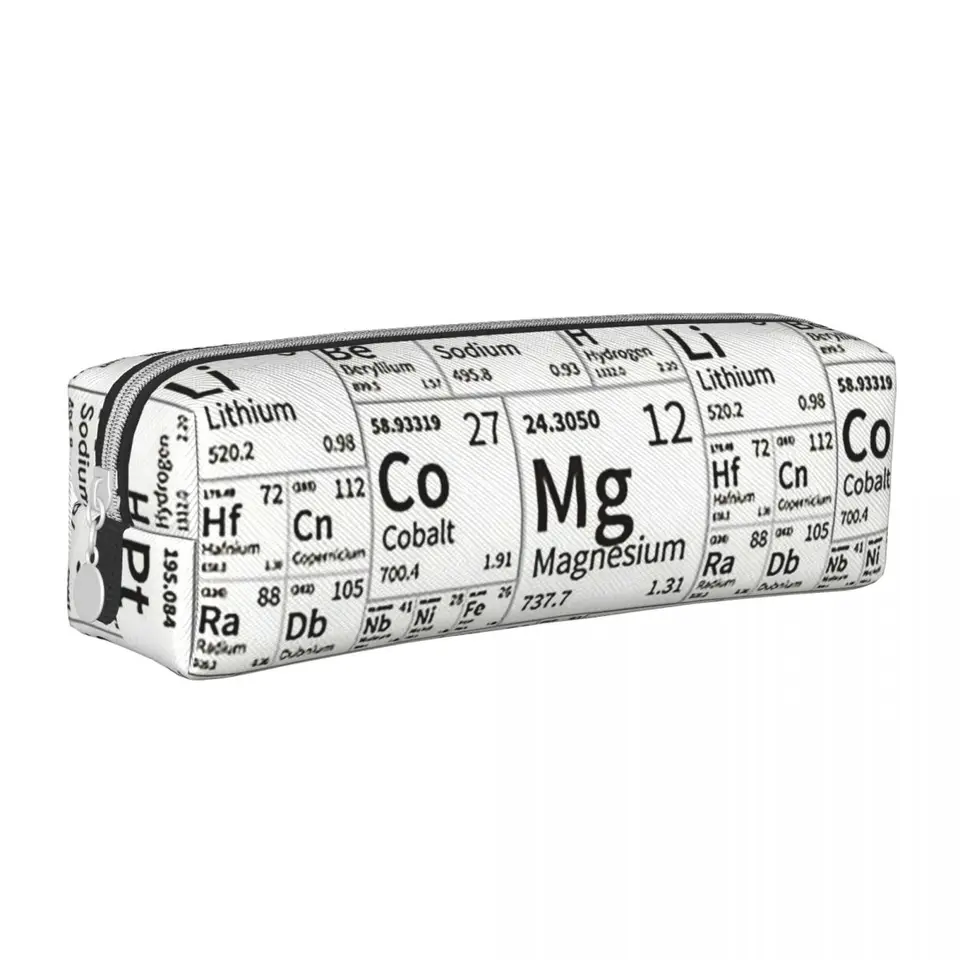 Periodická tabuľka prvkov ceruzka Case Science Science Chemistry Pen Držiteľ pre študentov veľkú kapacitu School Supplies Peruzky