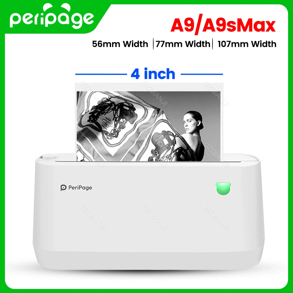 Peripage Oficiálny A9 Prenosný termálny Bluetooth tlačiareň 3 