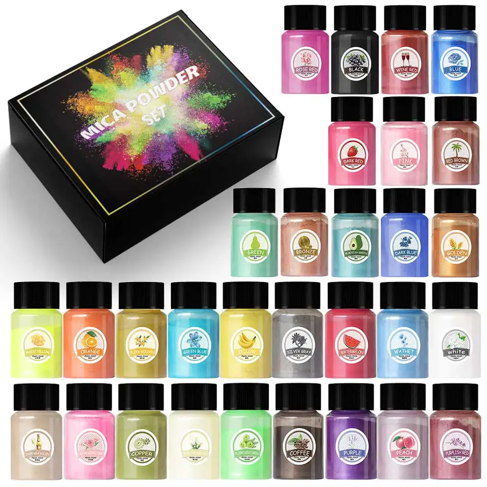 Perleťová sľudová prášok epoxidová živica farbiva farbenie Pigment perla prášok DIY Glitter Sviečka farbivo výroba