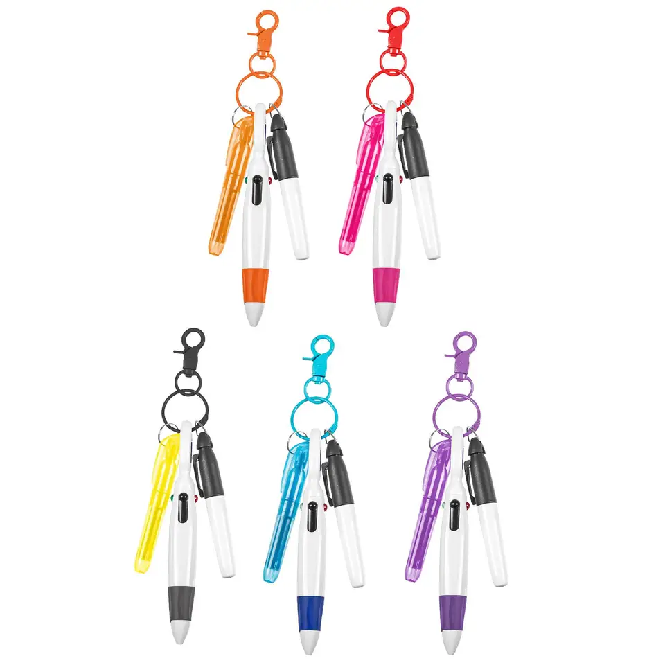 Pero s karabínovým klipom kompaktné viacúčelové s Bunkle Keychain Party Parlament Deň sestier Darček Darček kyvadlové pero natiahnuteľné sestry pero