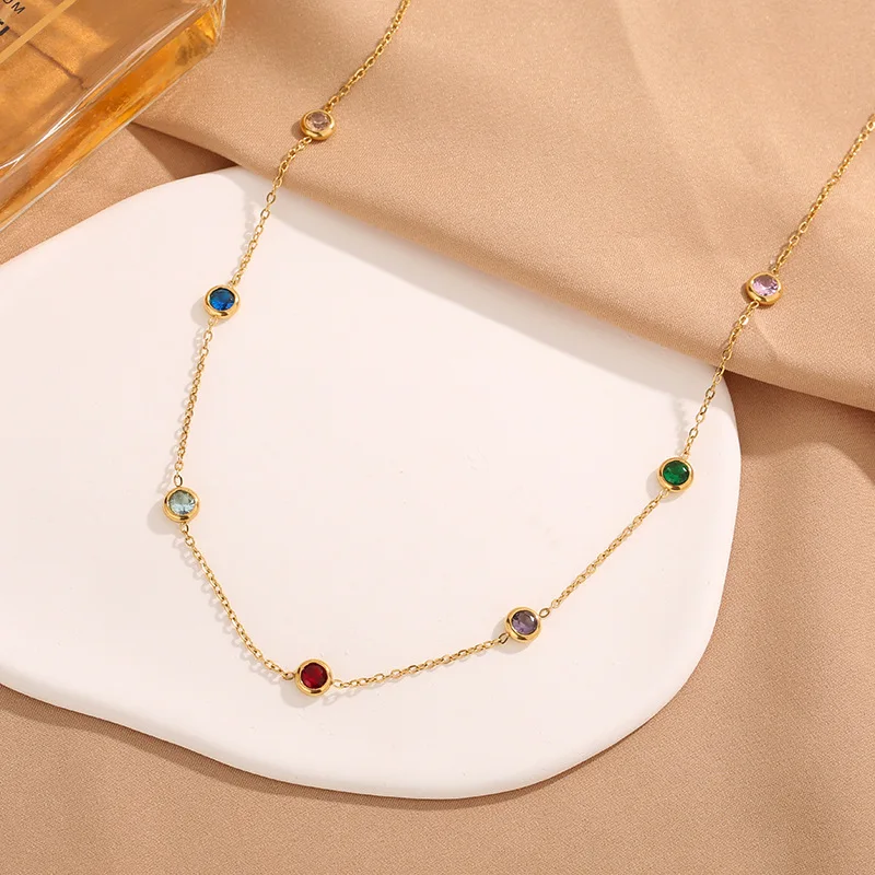 Personalizované pôrodné kamene náhrdelník žien Choker náhrdelník