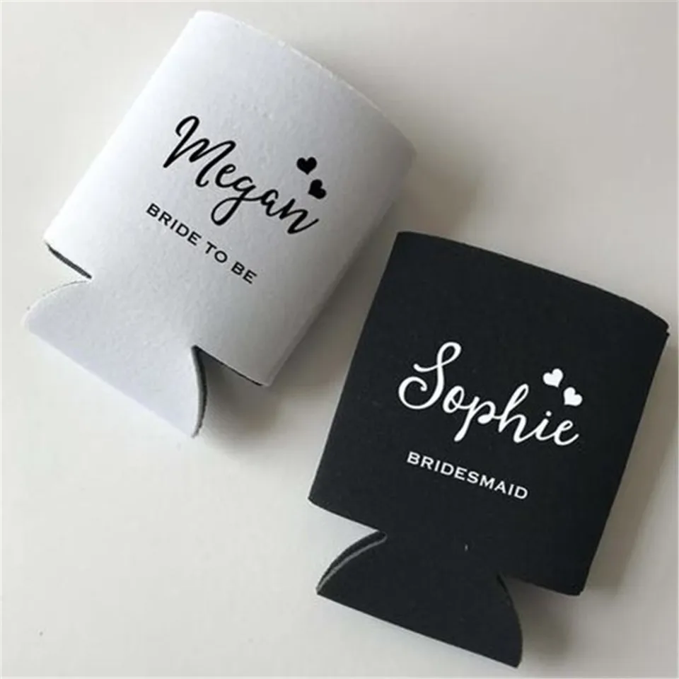 Personalizované svadobné plechovky Coolers Beer Cansies Cozies Custom text Bachelorette Party