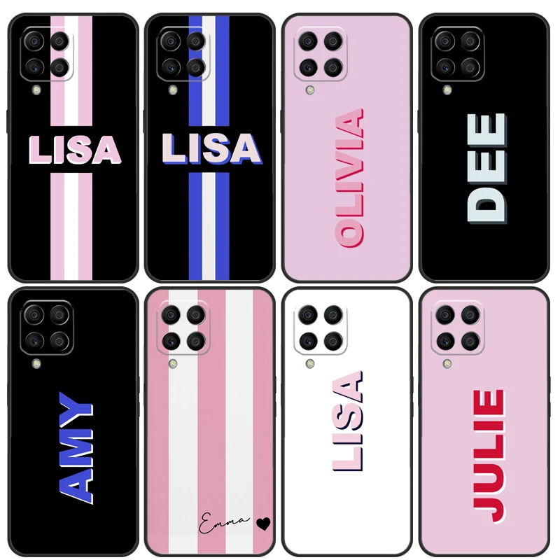 Personalizovaný Dropshadow Názov textu Názov pre Samsung Galaxy M21 M31 M51 M12 M32 M52 M13 M23 M33 M53 M20 M30S M14 M34 M54 Kryt