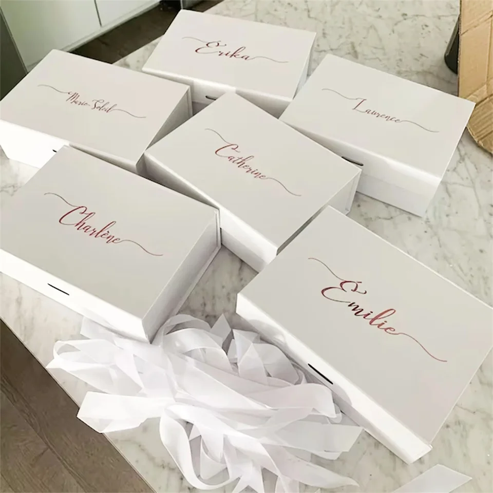 Personalizovaný družičkový návrh na návrh, personalizovaný box na pamiatku, darček pre družičky, návrh svadobnej strany, družička prázdna b