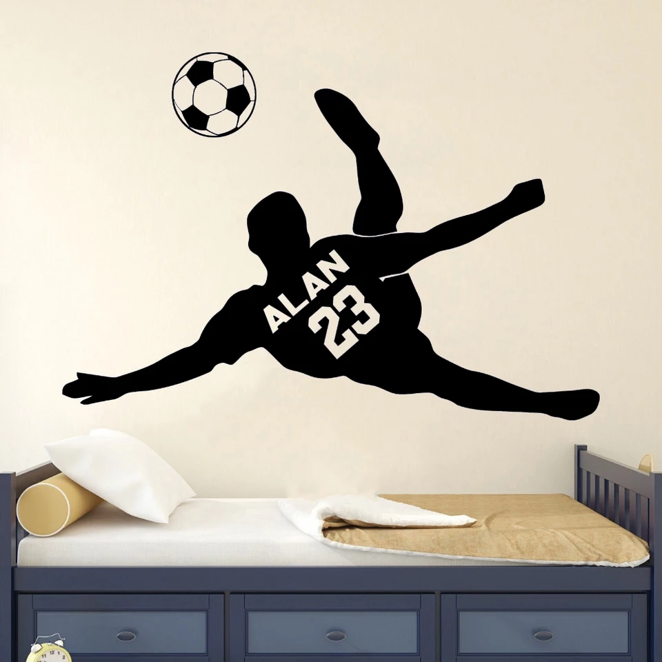 Personalizovaný futbalový múr futbalový múr futbalový futbalový nálepka futbalista dutina vinylového listu G-136