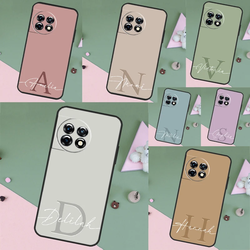 Personalizovaný názov pastelového názvu Počiatočný telefón pre telefón pre OnePlus Nord CE 2 3 Lite 2T N10 N20 N30 ONEPLUS 11 8 9 10 PRO 9R 10R 8T 10T