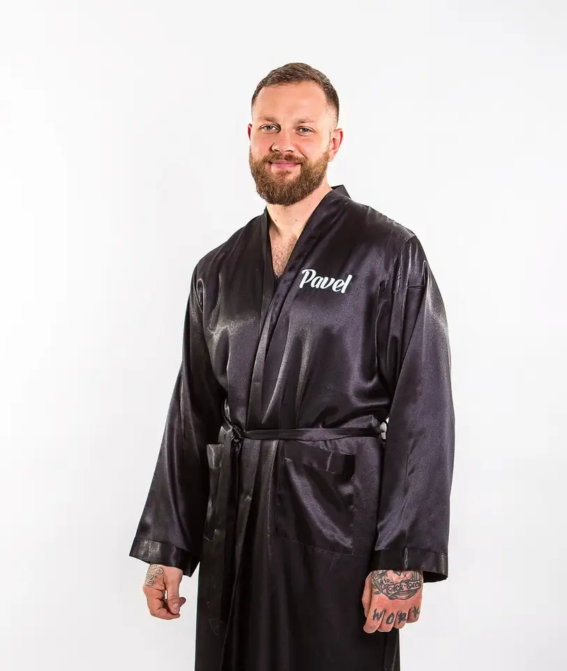 Personalizovaný saténový ženích Rúch pre svadobné svadobné darčekové ženích z svadobnej sobotníky žatní žadákov