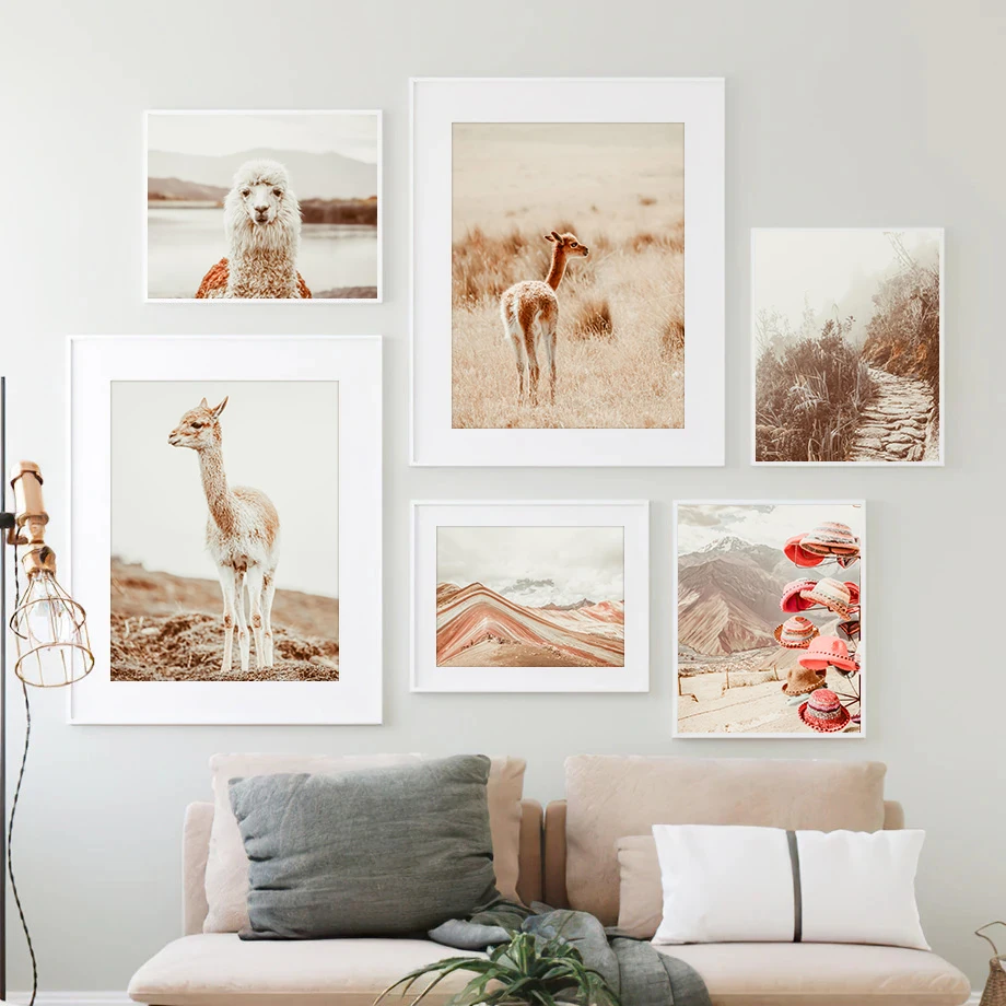 Peru Wall Art Print Nature Travel Llama Photography plagát machu picchu peru umenia maľba maľba Obývacia izba Domáca výzdoba