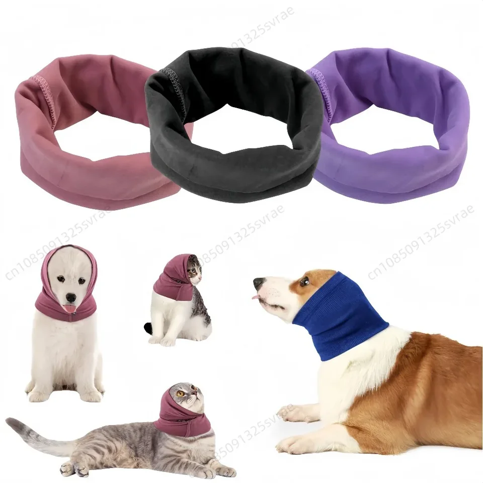 Pes Grooming Ear Cover Teplo čelo čela do uší krk klobúk hluk z rukoväte zvukovo bezprotupe