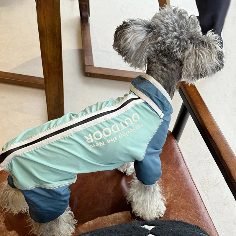 Pes štyri nohy plné balenie oblečenie Summer opaľovací krém tenký domáce zviera Bear Schnauzer Dog Summer hmyz Proof Cool Sleewear Puppy Clothes
