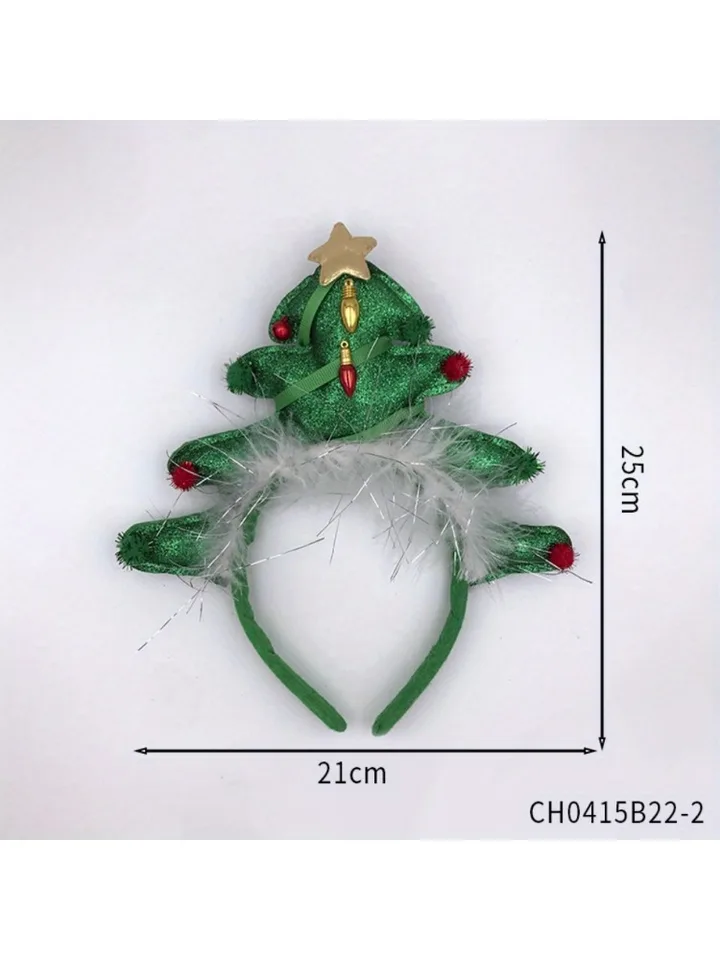 Pesenarchristmas LED čelenka Holidband Holidband čelenka Reindeer Vianočné luk elf kostýmy Party šaty čelenka Dobré na Vianoce