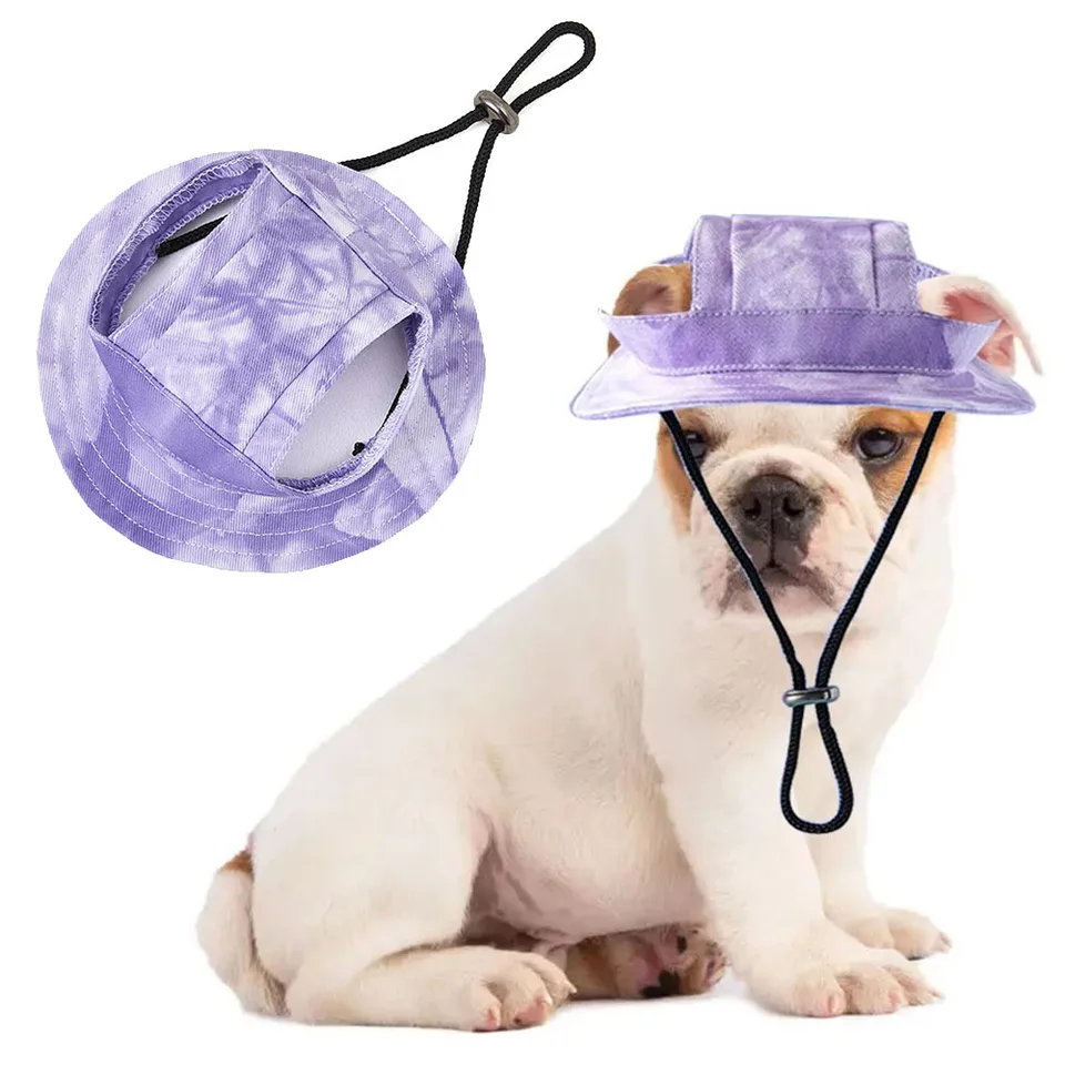 Pet Dog Hat s uší otvory na opaľovanie baseballovej čiapky pre psie malé psy Summer francúzsky buldog slnečný klobúk vonkajšie turistické domáce zvieratá výrobky