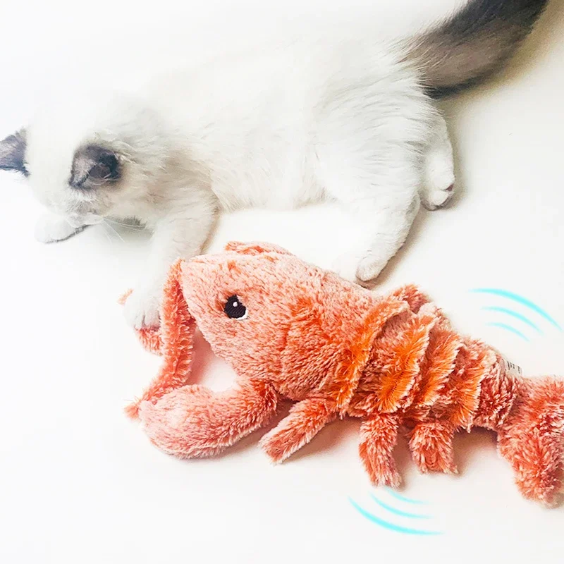Pet Electric Jumping Cat Hračky pohybu simulácia simulácia homár Dance plyšové hračky pre domáce mačky plesni zvieratá interaktívna hračka