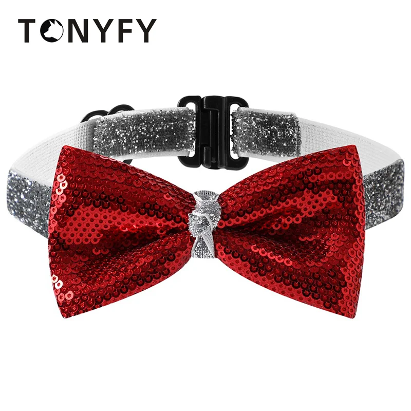 Pet Flowin Bowknot Collar Soft Nastaviteľný roztomilý Doplnok pre psov Pet