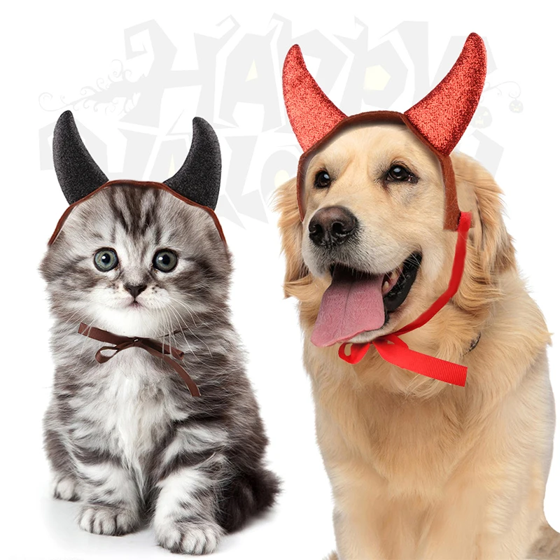 Pet Funny Cosplay kostým Devil Horns čelenka domáce zvieratá festival festival Party oblečenie domáce zvieratá Darčeky Darčeky