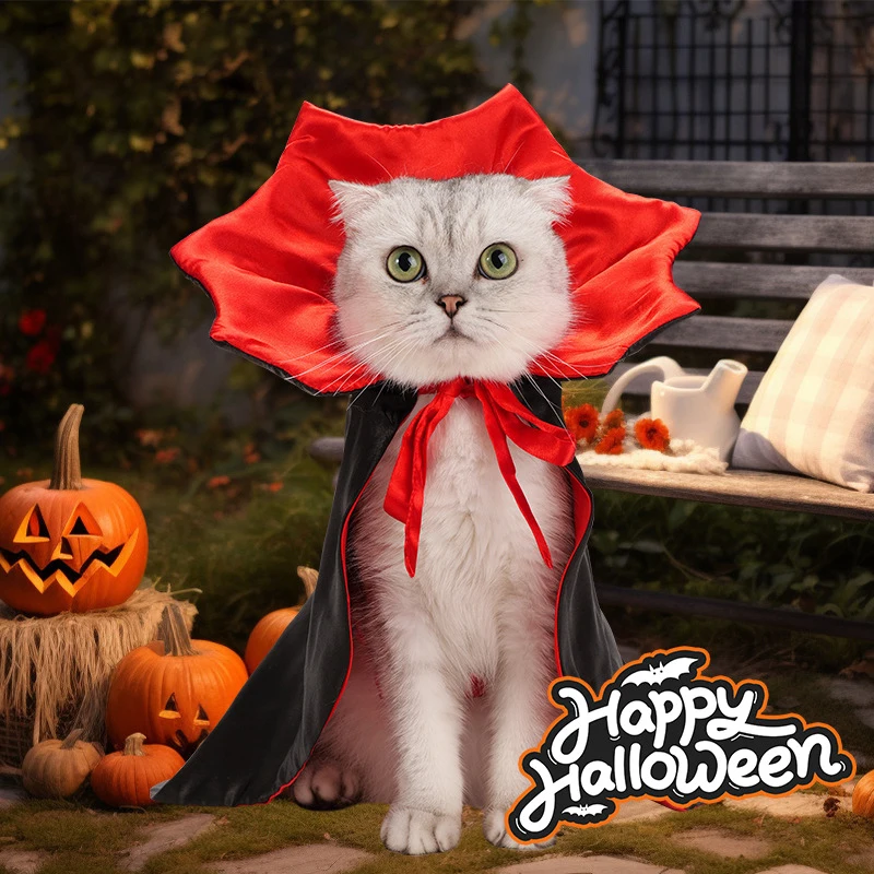 Pet Halloween kostýmy, mačky a psy môžu byť oblečené v vtipnej cosplay, Halloween Pet Cloaks, vianočné plášť, populárne domáce zvieratá