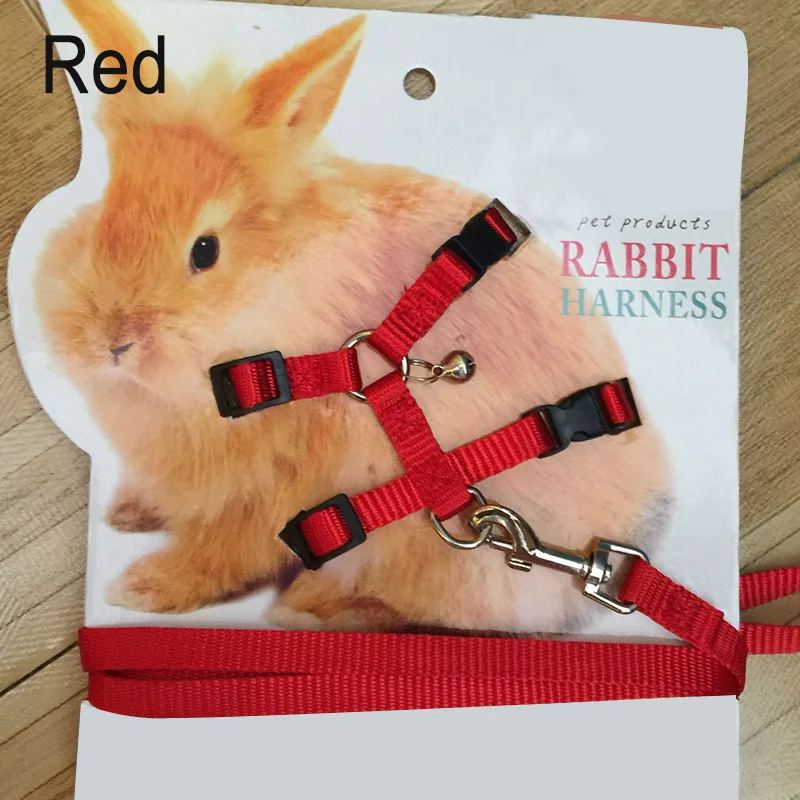 Pet Králikový mäkký postroj LEASH nastaviteľné zajačik lano na prechádzku chôdze