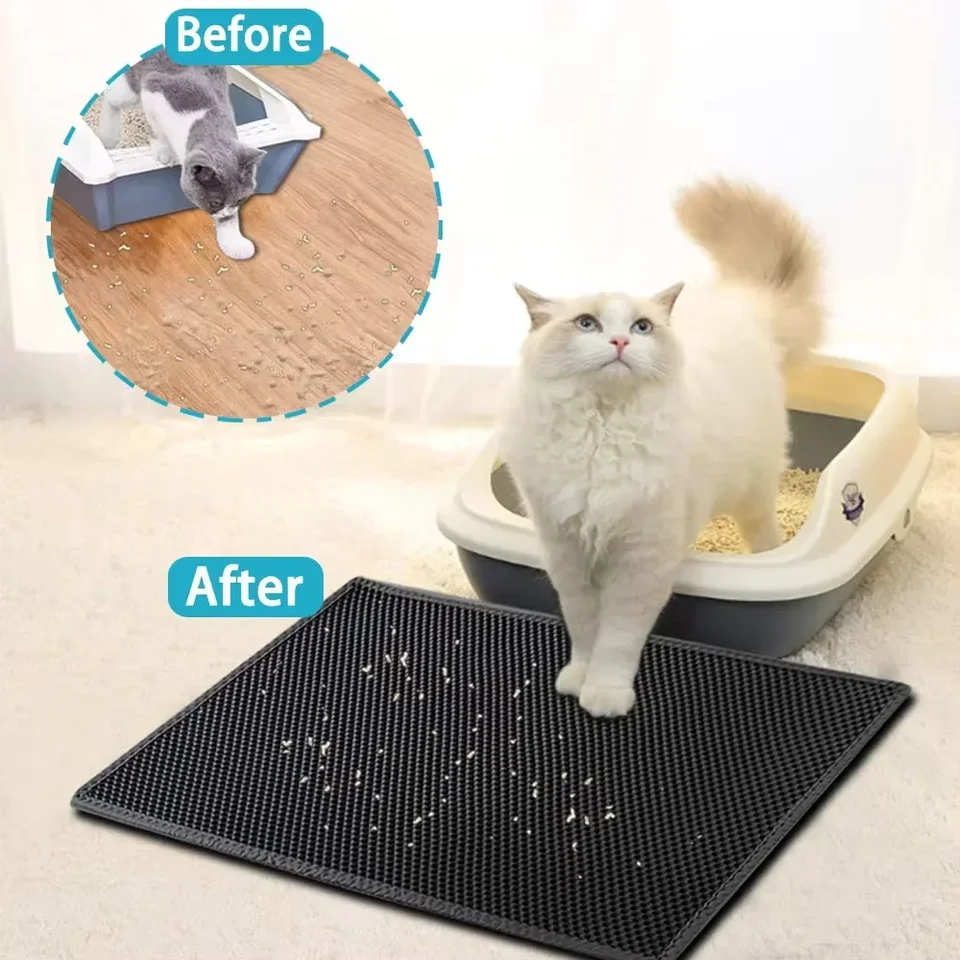 Pet Litter Mat Weproof Dvojvrstvová piestová podstielka Matter non smyk umývateľná mačka materské maznáčiky Dodávky
