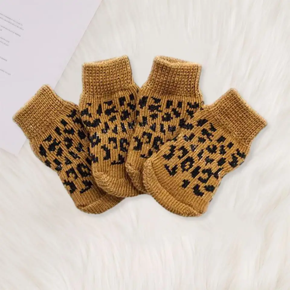 Pet ponožky pre psov pletené psie topánky Cozy Pet ponožky topánky pre malé psy teplé zimné chrániče labky proti šmyku pre pohodlie pre pohodlie