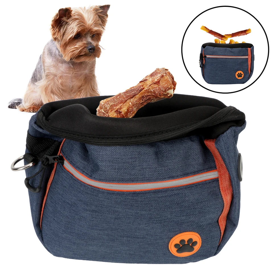 Pet Snack Bag Pet dodáva veľkú kapacitu vonku v taške na psie tašku s viacnásobnou pomocou diagonálnej tašky vrecka vrecka Pet Pet Tréningové puzdro