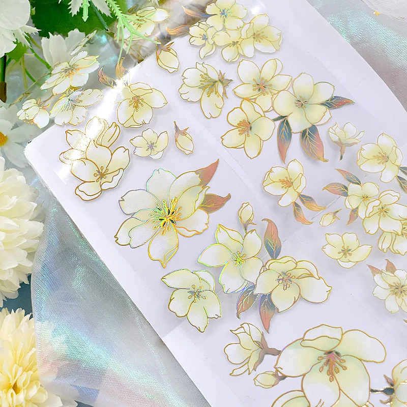 Pet Tape Washi maskovacie pásky kvety scenéria ružový časopis Plánovač japonský dekor lepidlo remeselné nálepky denník scrapbooking