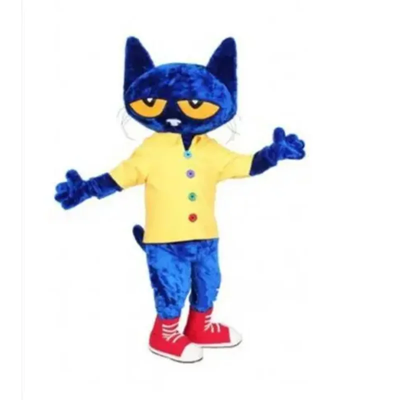 Pete The Cat Mascot Mascotter Cartoon kostým Halloween Fancy Dress Vianoce Cosplay Party Factory Di Kerr2
