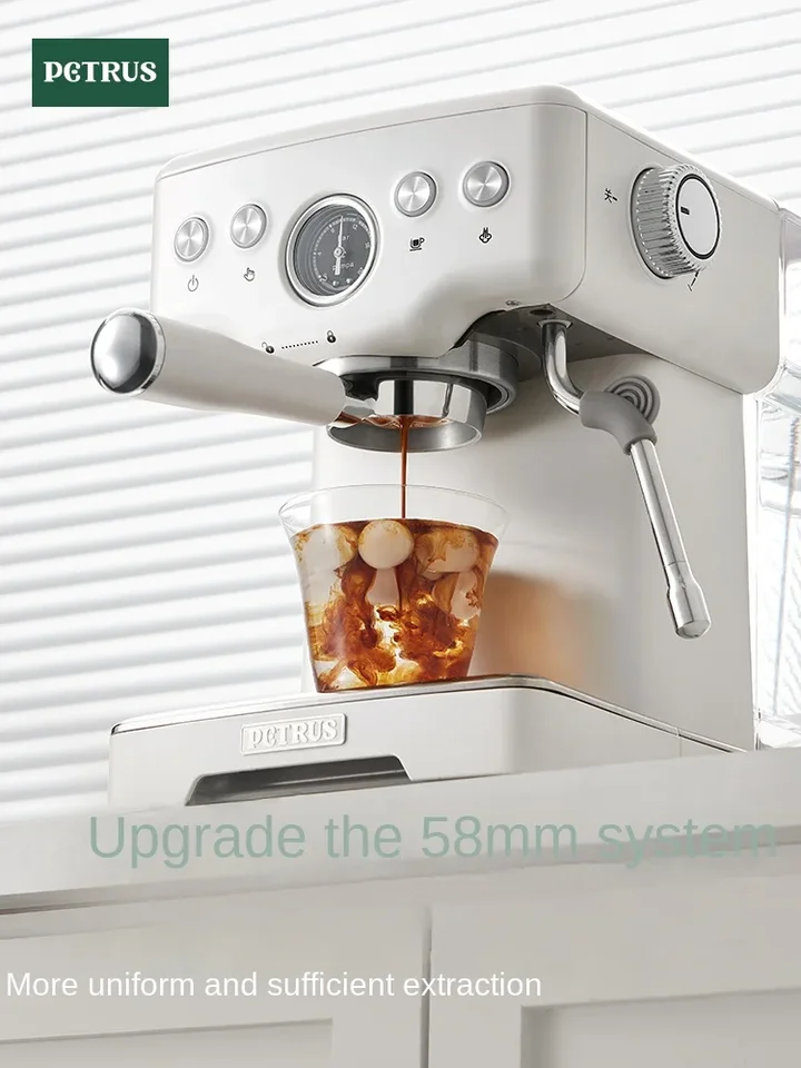 Petrus PE3833 Espresso stroj malá domácnosť plne poloautomatická integrovaná komerčná mliečna pena