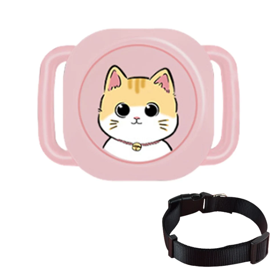 Pets Mini GPS lokalizátor s nastaviteľným golierom Bluetooth Global Location Tracker Anti-Lost Smart Activity Tracker pre psov mačky