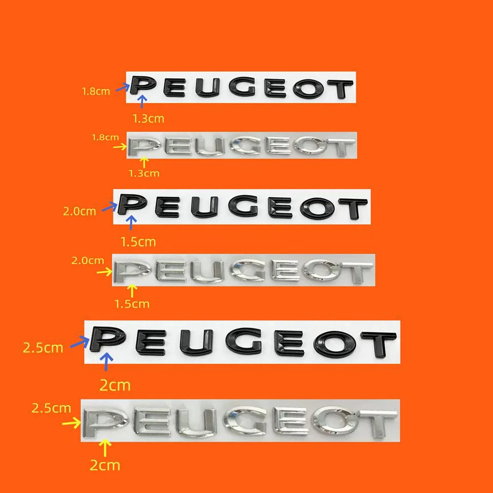 Peugeot Logo Logo CAR CARDERS pre Peugeot 206 208 307 308 408 2008 3008 406 407 107 207 4007 4008 5008