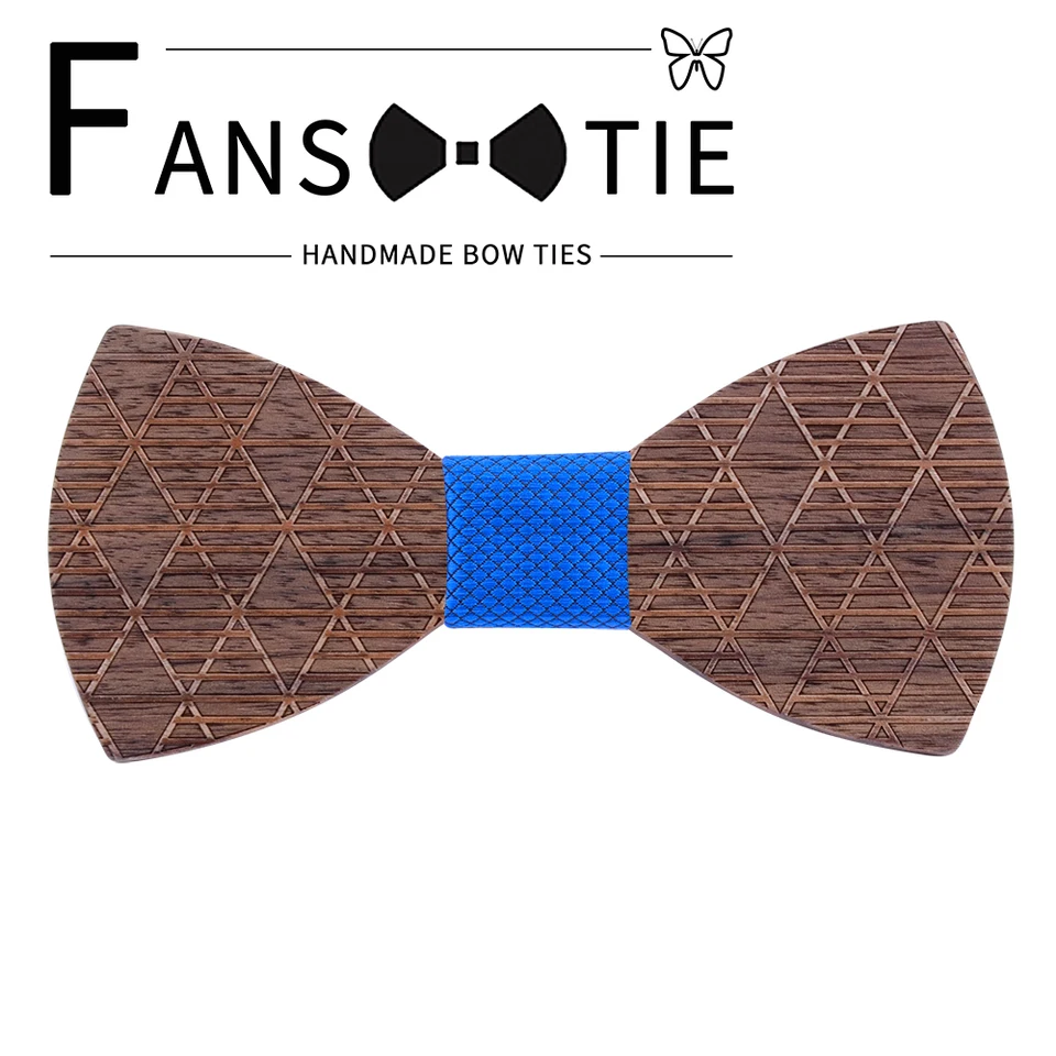 Pevné jednoduché pánske obleky Drevené motýlik pre ženích Svadobné večere Men Formálne opotrebovanie obchodu Cravat Bowt kravaty