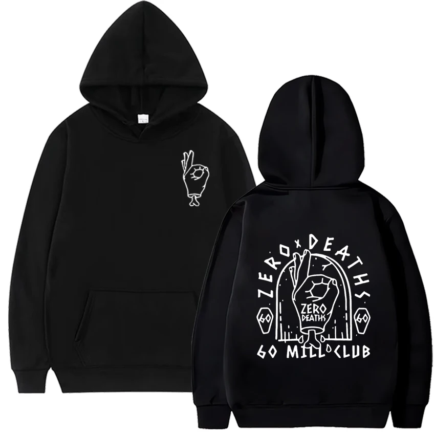 Pewdiepie nulové smrti mužov Pánske mikiny Príležitostné voľné unisex Nové módne kapucňové mikiny nadmerné pretiahnutie pullover Tops Streetwear Hoodies