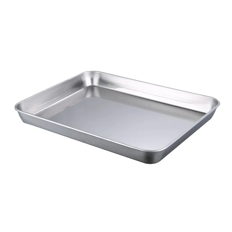 Pečenie panvice z nehrdzavejúcej ocele Tray Cake Cake rúra podnos kovov kovový podnos kovový kovový pečenie Tray koláč výroby dodávok
