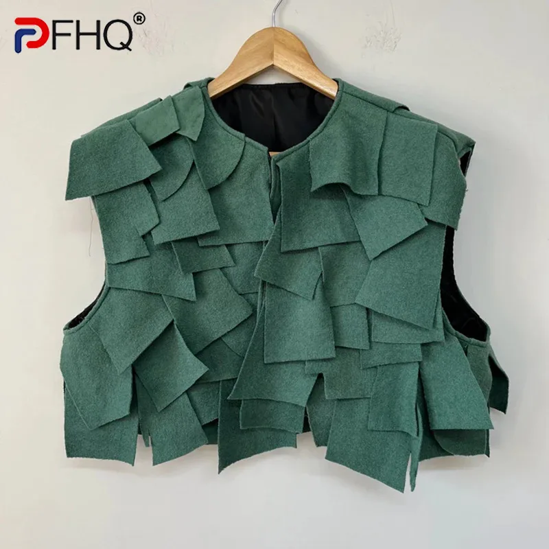 PFHQ Pánska vrstvená voľná vesta priedušná patchwork High Street Patchwork