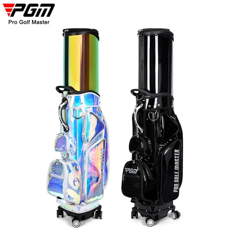 PGM Ženy Golf Bag Farebná expanzia TPU nepremokavá štvorkolesová plochá pushisková zásielková vrecká