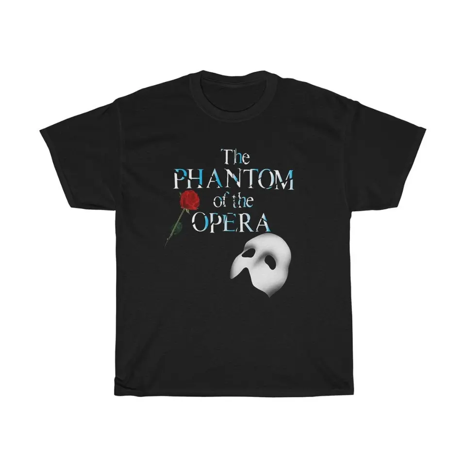 Phantom opery slávnej Broadwayovej hudobnej show Black T košele s veľkosťou 5xl