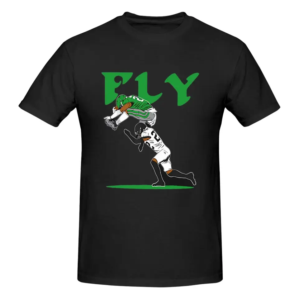 Philadelphia Eagles Fly Fly Saquon Barkley Reverz Hurd Humle Jump Men Tričko Classic plus veľkosť tričká Pánske okrúhle krk bavlna