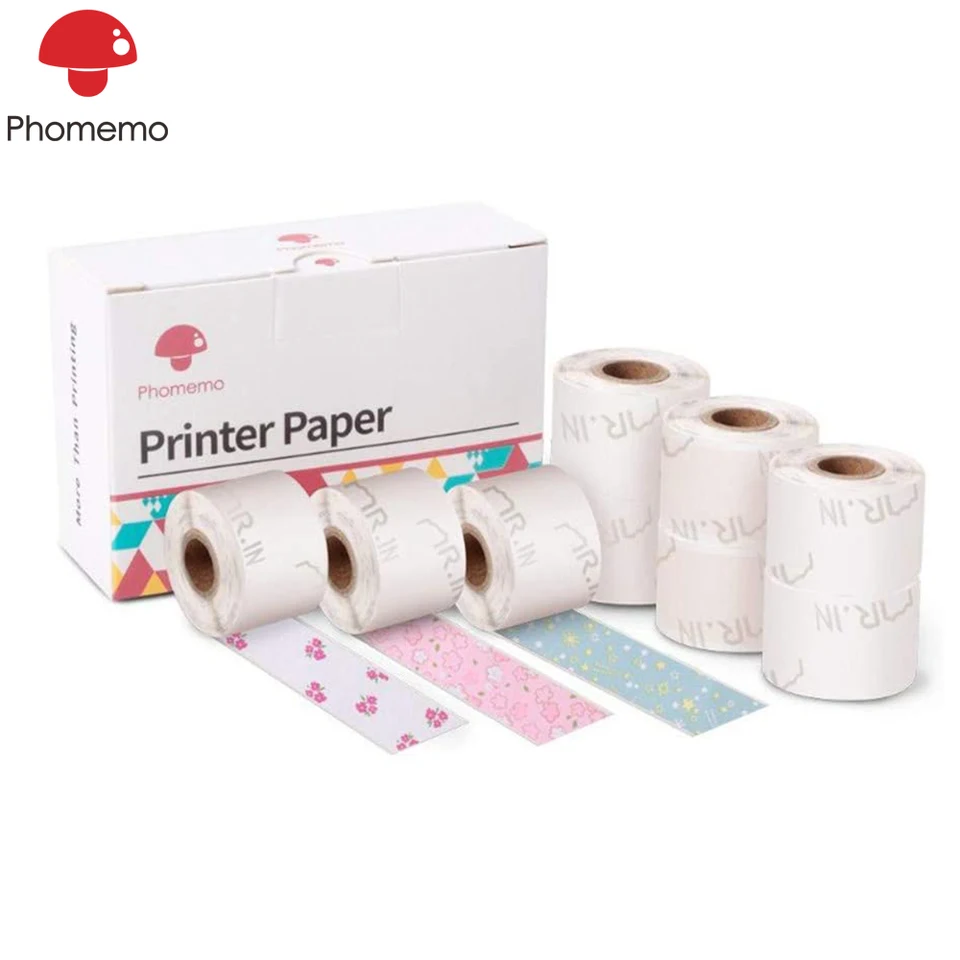 PHOMEMO Malý štítok papier pre M02S lepkavá tepelná nálepka s vzorom pre M02PRO Čierny znak Tepelný papier