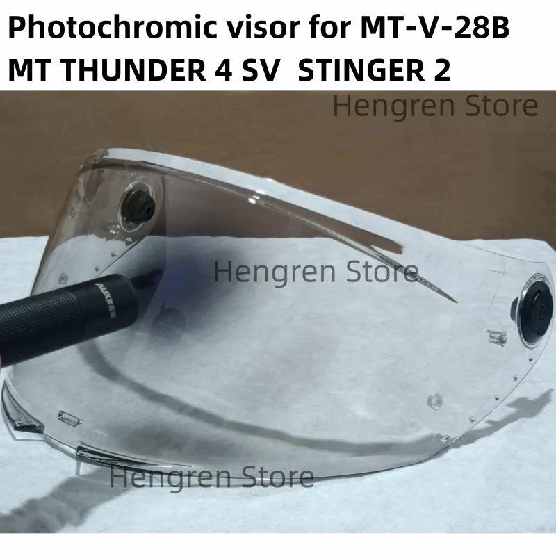 Photochromatická priezor prilby pre prilbu pre Mt Thunder 4 SV Stinger 2 Mt-V-28B Náhradné príslušenstvo pre prilbu sklo Činné sklo Černé sklo