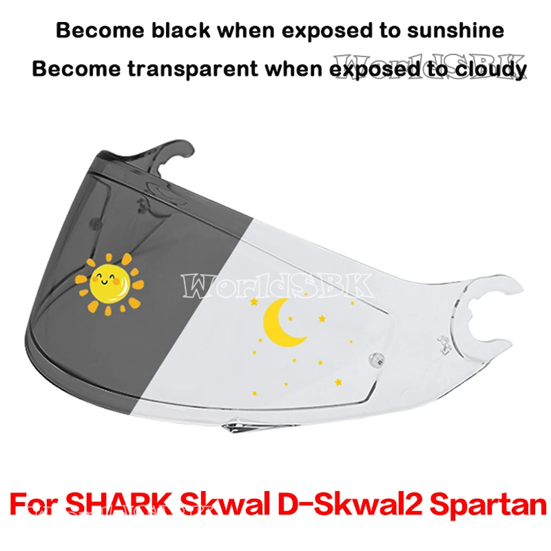 Photochromické štíty Visorové šošovky pre Shark D Skwal D-SKWAL 2 Spartan Prilba Visor Celá tvár Viseira kapacete pretekárske časti prilby