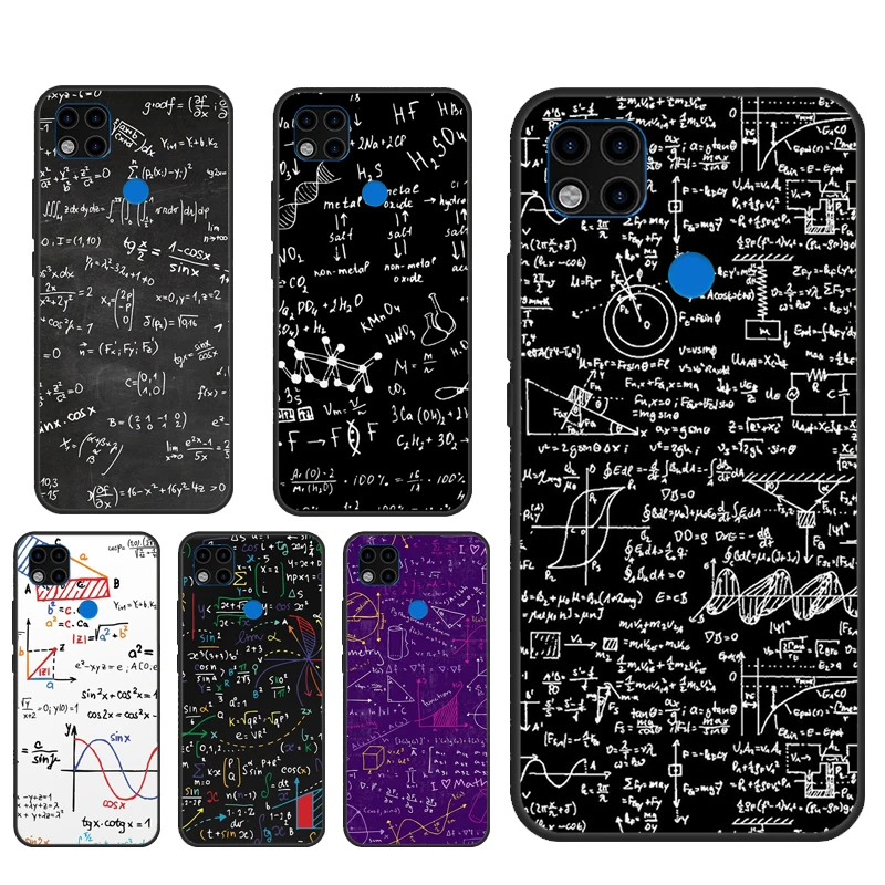 Physics Science Maths Formula Case pre Xiaomi Redmi Poznámka 11 7 8 9 10 Pro 9S 10S 11S pokrývať fondy pre redmi 10 9 9t 9a 9c