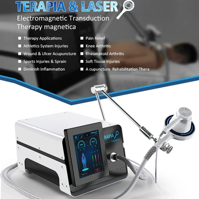 Physio Magneto Plus laserová terapia 808nm Super transdukcia Pulz Elektromagnetické pole EMTT extracorporeálny stroj