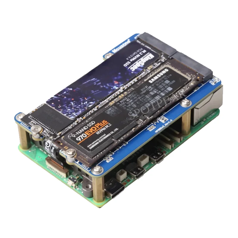 PI5 Double 2280 Raspberry Pi 5 PCIe až M.2 NVME Dual SSD Adapter Board Hat MPS2280D