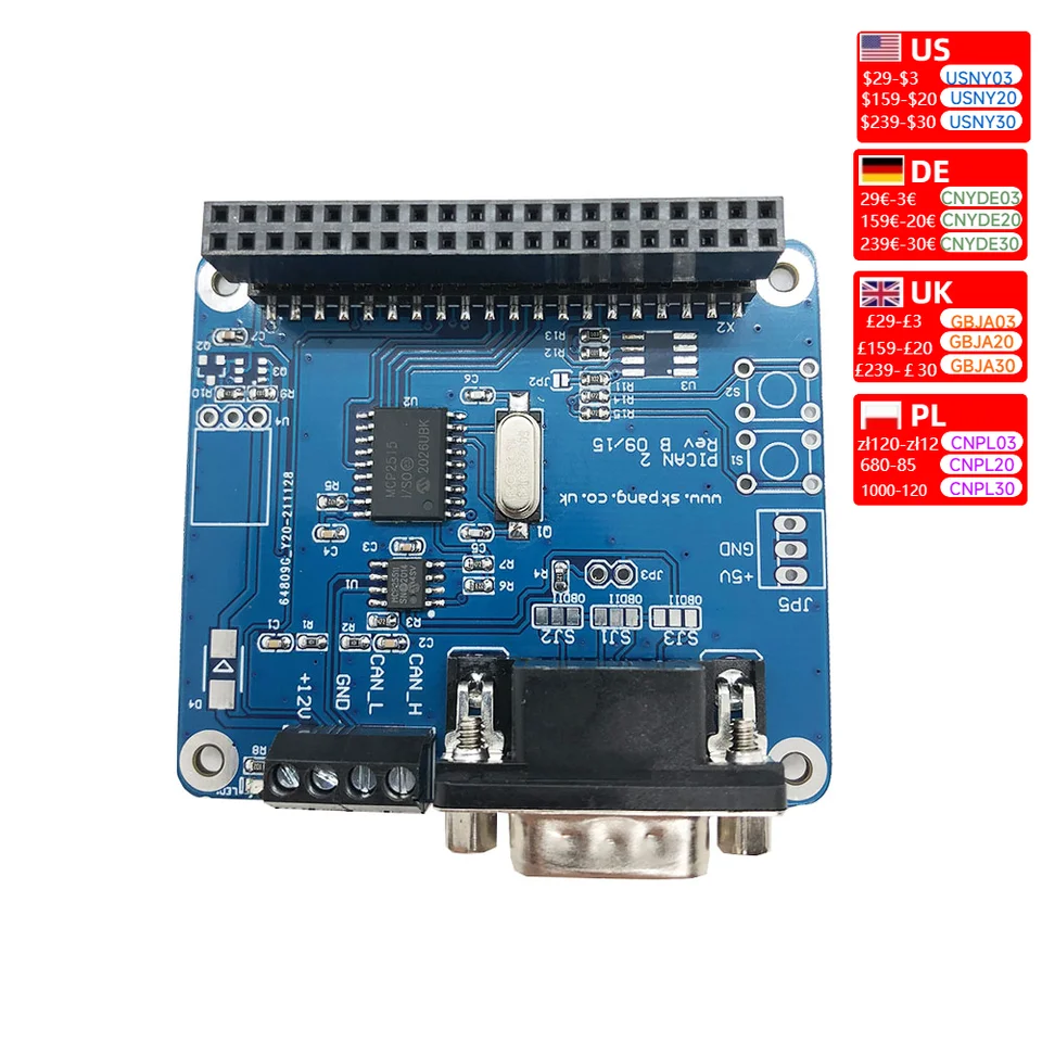 Pican2 Can Bus Pican 2 Raspberry MCP2515 Modul pre PI Accessories