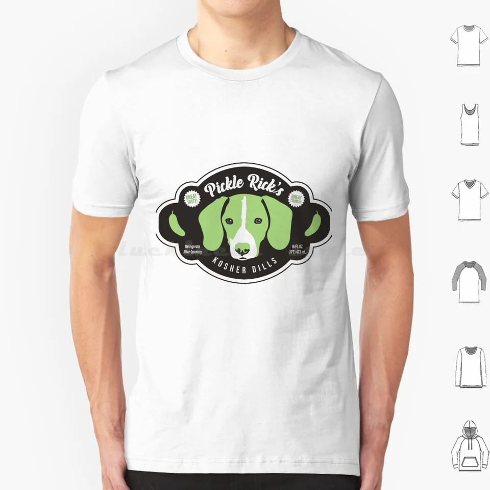 Pickle Rick T tričko Veľká veľkosť 100% bavlnená beagle psa Hound domáce zviera zvierat baset hound mops mops mops mäso roztomilé šteniatko uhorky