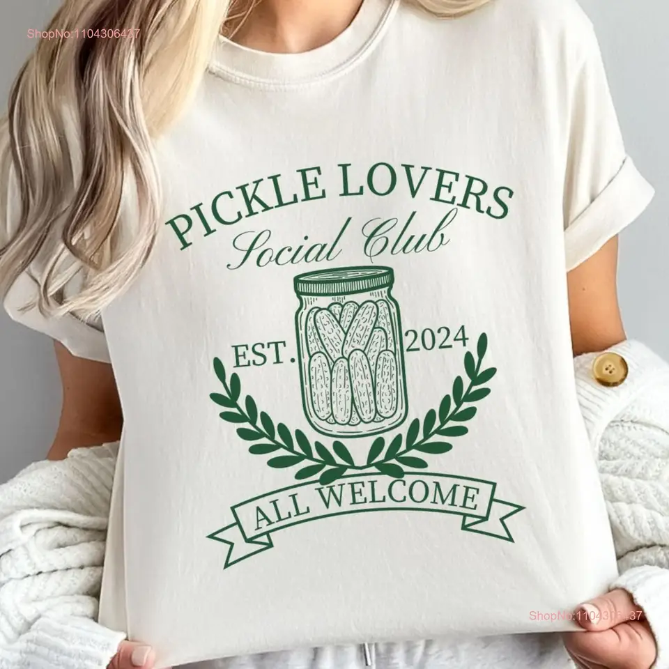 Pickle T tričko pre milenku poháriky Comfort Colors Comfort Color Color Country Country štýl dlhé alebo krátke rukávy