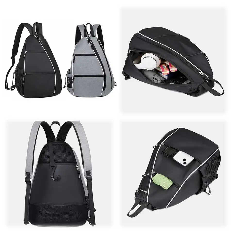 Pickleball Bag Racketball Sling Bag Multi Cockets Športový batoh Veľká kapacita Pickleball Paddle Batoh Outdoor Sports Bag