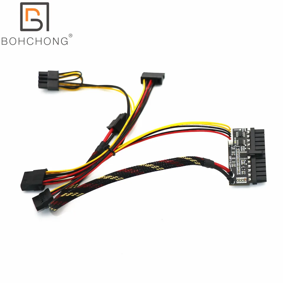PICO-PSU 160WATT 24PINA ATX Power Modul s konektorom PCI-E 6PIN s 1ks MOLEX 2PCS SATA 1PCS CPU 4+4PIN káblového kábla