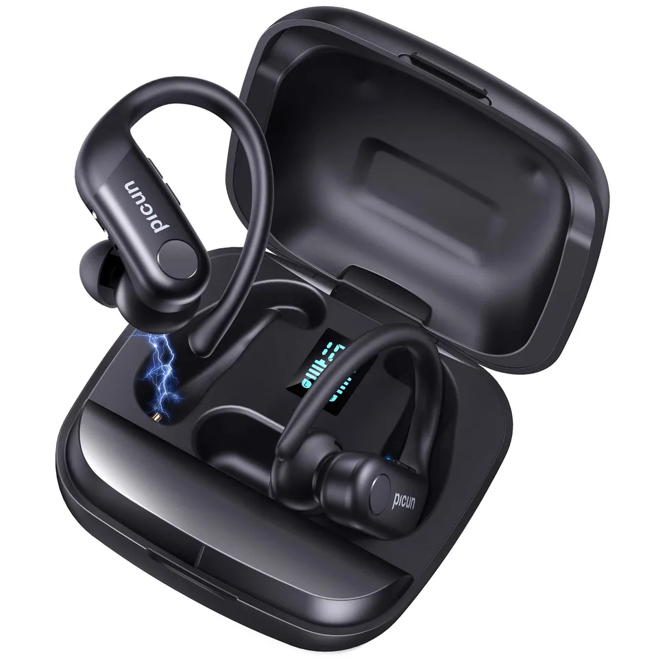 PICUN A5 Aktívny hluk z bezdrôtových uší, 160H Prehrávanie v slúchadlách uší IPX5 nepremokavá Bluetooth 5.3 Stereo slúchadlá